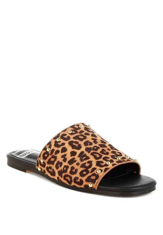 Hilsa Leopard Print Slip-On Flats for Stylish Comfort - Love Salve